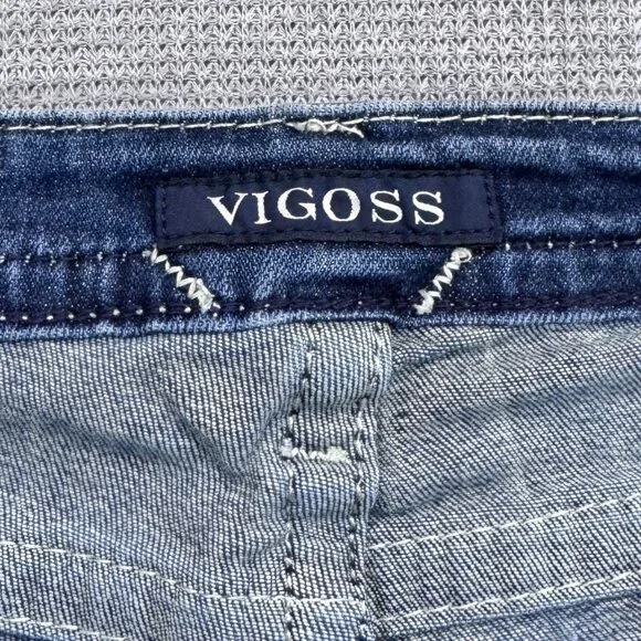 Vigoss Womens Size 3/4 L33 Blue Denim Bootcut Dallas Heritage Jeans Embellished - Picture 6 of 15